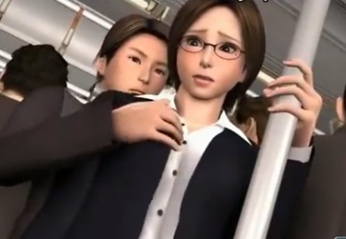 サラリーマンの大胆な痴漢に抵抗できずされるがままの女子高生やＯＬさん【痴漢電車男】