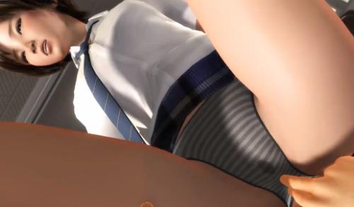 ショトカ女子が教室で縞パンにシミｗ立ちバックハメでガンガン突かれアクメしちゃうＪＫ【あわなつ】