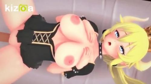 クッパ姫が気持ちよさそうに感じてる♡　腰が動いちゃうね♡