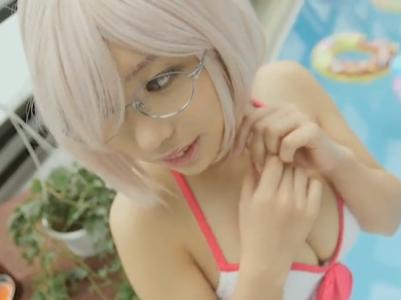 ＜アニコス＞メガネのおっぱいコスプレイヤーと中出しSEX！先輩とのイチャラブな性戦勃発♡＜マシュ・キリエライト＞