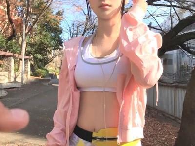 ＜素人ナンパ＞ジョギング中のスポーツ女子をGET！ピタパン＆Tバックずり下げ固定バイブ調教×濃厚エロなハメ撮りセックス♥
