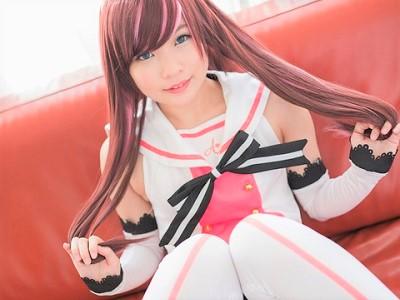 ＜アニコス＞クオリティ高杉ィ！！めちゃシコVtuber衣装のアニメ声美少女コスプレイヤーに種付け中出し！＜キズナアイ＞
