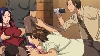 アニメ版AVの撮影現場　美女にぶっかけフィニッシュ♡