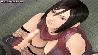 網タイツの女性がしっとり濃厚フェラ