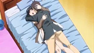 ベットの上でねっとり絡み合い濃厚セックス♡可愛い女の子がデカ乳揺らして悶絶♡