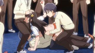 おっぱいがでかくなった美少女女子校生が男子生徒たちのおちんぽを咥えまくり♡