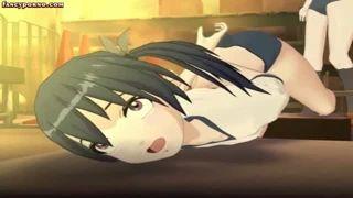 ＜3DCG＞女子校生同士が倉庫でいちゃいちゃしまくる