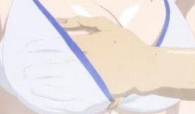 ビキニから見えてる生乳をもみしだく！周りの人に聞こえないように後ろから激しくピストンしたらアクメ顔晒しちゃう！