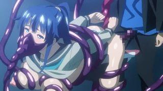 可愛い女の子を触手で拘束しおちんぽ挿入！！