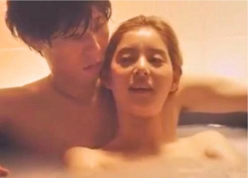 【新木優子】男と一緒にお風呂へ入る美肌のスレンダー美女！イチャラブ混浴濡れ場シーンがエロい！