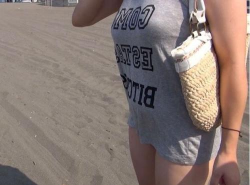 【中出し、人妻ナンパ】「えっ、えっ、ちょっと中じゃん！中に出してんじゃん！」巨乳でデカ尻のビーチ妻、妊娠確定！？