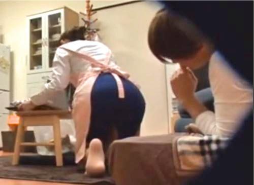 【おばさんレンタル】家事代行に来てくれた人妻熟女のデカ尻を撫で回しパンストを引き裂く！チンポを口にぶちこむ！