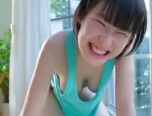 【合田柚奈×イメージビデオ】ゆるタンクトップで乳首がチラ見えちゃうパイパン童顔美少女のお掃除とマッサージ！