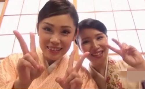 【レズ】和服姿の巨乳でデカ尻の美熟女が絡み合う甘美なエロチズム。やや垂れたおっぱいがまたそそります！