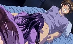 弟が寝ているベッドに、泥酔している姉が入り込んで来て挑発するエロアニメ