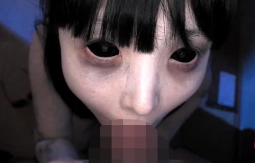 心霊スポットの廃墟には眼が真っ黒の女の幽霊が出るとの噂！生前彼に浮気されペニスを切り落とした！そんな女の人間達への復讐！