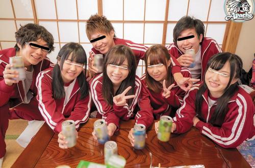 巨乳JKに修学旅行で酒を呑ませ、泥酔させて好き放題に犯す男子生徒達! JKは抵抗すら出来ないまま中だし大量射精!