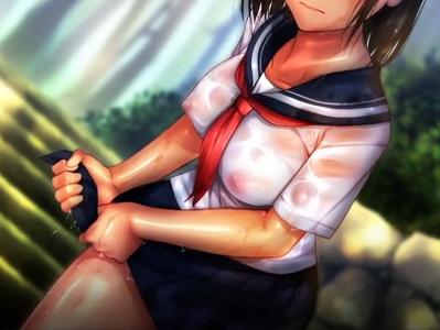 ＜夏色乙女＞従兄妹のノーブラ濡れスケおっぱい最＆高＾＾制服着衣のままガン突き立ちバック＆寝バックで種付け濃厚セックス!!