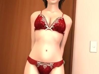 ＜3DCG＞えちえちな下着姿で誘惑する家庭教師のお姉さん☆フェラ抜き⇒種付け濃厚セックス❤