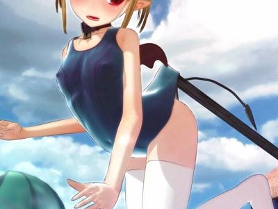 ＜3DCG＞JSみたいなガチロリ小悪魔ちゃんと新婚旅行☆スク水姿で種付けしまくる子作り濃厚SEX❤❤＜3Dエロアニメ＞