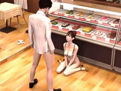 『誠意って何かね？』ドジっ子ウェイトレスがクレーム処理で濃厚セックス!!フェラ抜きごっくん⇒騎乗位挿入どぴゅっと種付け❤