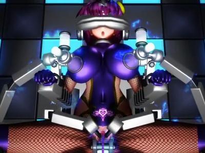 〖東方×対魔忍〗幻想郷でくノ一捕えて機械姦洗脳調教！！感度3000倍で奴隷肉便器に堕とす中出しレイプ！！〖同人MMD〗