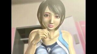 【3Dエロアニメ】ショートカットの美巨乳のお姉さんがプールの更衣室で覗き男を捕まえ、そのまま逆にエッチな調教！