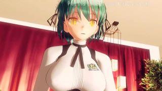 【3Dエロアニメ】スタイルは抜群なんだけど無愛想なショートカットの爆乳のデリヘル嬢が不貞腐れながら手コキ！