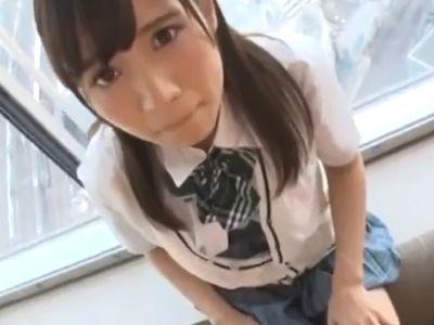 『そのまま出して♡』超絶かわいい制服JKとカーテン全開のホテルで円光種付けSEX！今日のおかずに決定のめちゃシコ動画