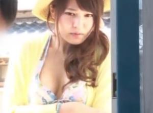 素人カップルを美容マッサージと称してMM号へ！彼氏の前で寝取り中出しファック！