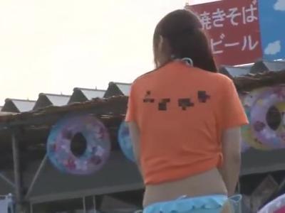 @悪戯,美乳@「やめて～」海の家でバイトしていた水着の最高に綺麗な美女を強姦！ゴム無し膣内射精された！即抜け注意な18禁映像