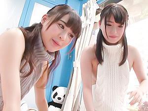 『あん♡おマンコに挿った♡』ツインテール激カワ美女2人がハーレム筆おろし【マジックミラー号】波木はるか 心花ゆら
