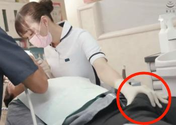 【ドスケベ歯科医師】治療中こっそりチンコを触ってくる美人お姉さん！蓮実クレア