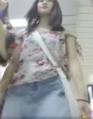 【 盗撮 】スタイル抜群モデル級美女の純情水玉おパンツにギャップ萌え！！！