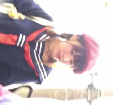 【 盗撮 】可愛いセーラー服の女の子☆ムチムチのしましまパンツを盗撮されちゃう！！