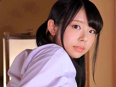黒髪ツインテールのつるぺたロリ美少女とおっさんが濃厚プレイ！JCに見える女の子とねっとり尻穴舐め変態SEX！【栄川乃亜】