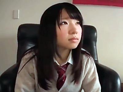 素人女子高生の生中出し本番♡可愛いムチムチロリ巨乳JKをデカチンで激ピストン！電マで絶頂！パイパンマンコに大量中出し！