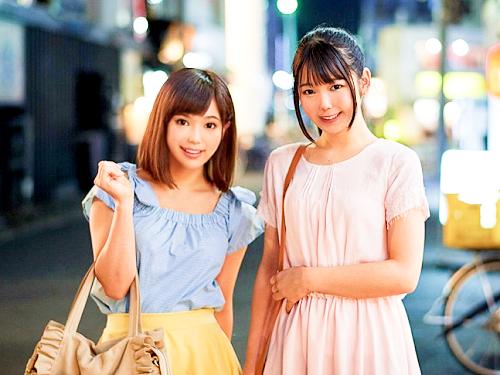 ほろ酔いでゆるふわな美乳素人JD二人組をナンパ！絶倫デカチン男優が童貞君と偽りお悩み相談でヌルっと挿入♡追撃ピストンでイッてもイッても終わらない！