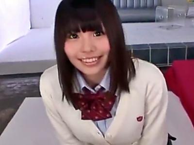 【主観・女子高生中出しソープ】ロリ爆乳美少女JKの中出しソープ♡制服の女子高生がフェラ抜き！騎乗位の激ピストンで絶頂！