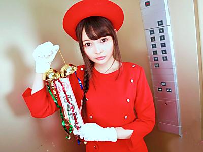 主観・VR☆「おめでとうございます！ヤリ放題で～す♡」エレベーターガールの黒髪ロリ貧乳美少女と密着濃厚中出しSEX！