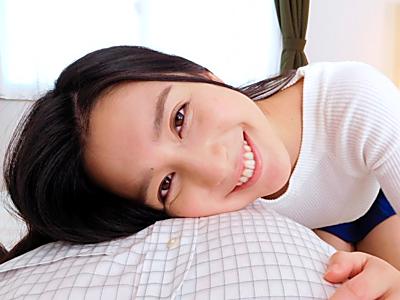 主観・VR☆「出してええんよ♡」関西弁を話す黒髪美乳美女の彼女が淫語を耳元で囁きながら騎乗位で密着中出しSEX！