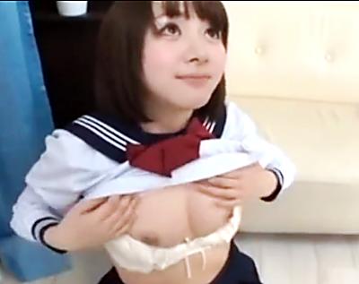 【相互オナニー・センズリ鑑賞】可愛い黒髪美乳美少女JKがあなたのオナニーをサポート！デカチンのパンチラ・手コキで大量発射