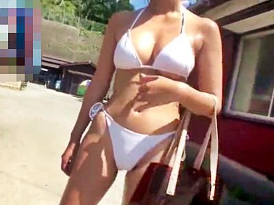 3分前までSEXしていた素人ギャルをナンパ！マ●コが乾く前に水着巨乳お姉さんを中出しおかわりセックス！！