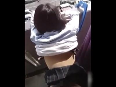 【素人流出】JKカップルの激ヤバイやつ！ベランダでパンパン突きまくりの臨場感満載なスマホ撮影リアルハメ撮り映像