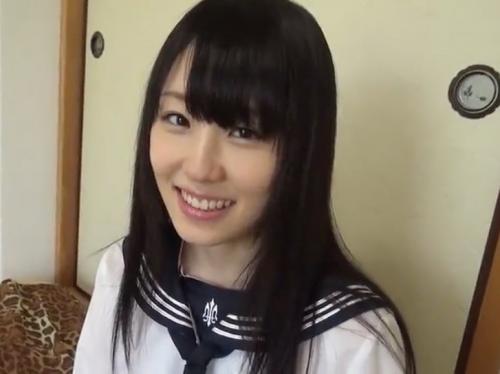 お金持ちおじさんが好きなおっとり系JK！！清楚な黒髪美少女の色白ボディに種付け中出し！！