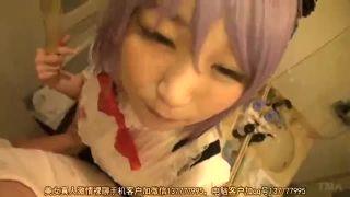 完全にキャラになりきっているコスプレお姉さん！お衣装のままハメられて顔面を大量ザーメンで汚される