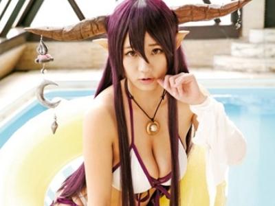 【アニコス/グラブル】『Kカップでコスプレｗ』爆乳のダヌアのコスプレイヤーと着衣セックスや乱交→オナニーで大量潮吹きｗ