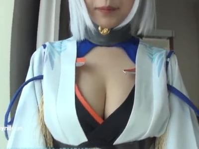 【アニコス/アズールレーン】『加賀のコスプレｗ』ネコミミのコスプレイヤーとホテルでオフパコし着衣セックスしてハメ撮り！