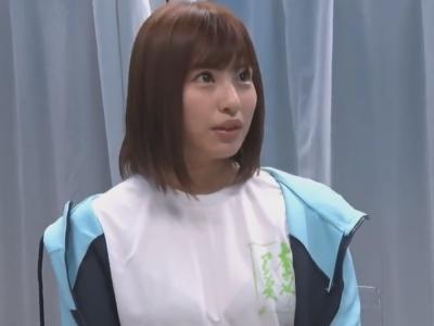 【マジックミラー号/素人ナンパ企画】『気持ちいぃよぉ』アスリート女子大生に膣内測定→オイルマッサージ→真正中出しセックス