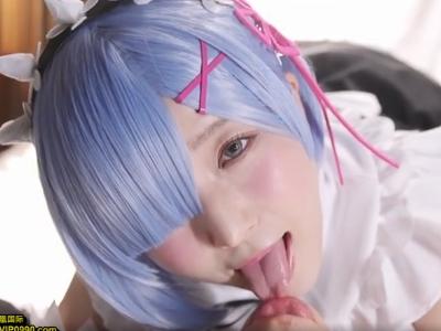 【アニコス/リゼロ/ラブライブ】『完成度たかすぎ！』コスプレイヤーにメイドのレムやラブライブのコスプレさせて着衣セックス